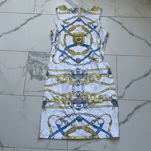 JMcLaughlin Sophia Sleeveless Dress Equestrian Print size medium Catalina Cloth